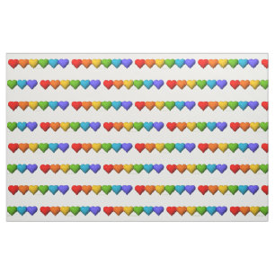 SlipperyJoe's glossy 3D heart shapes glyphs create Fabric