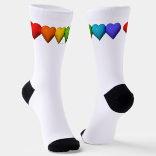 SlipperyJoe's glossy 3D heart shapes glyphs create Socks