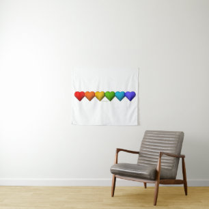 SlipperyJoe's glossy 3D heart shapes glyphs create Tapestry