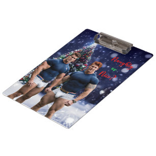 SlipperyJoe's glowing Christmas trees two muscular Clipboard