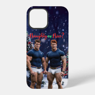 SlipperyJoe's glowing Christmas trees two muscular iPhone 12 Pro Case