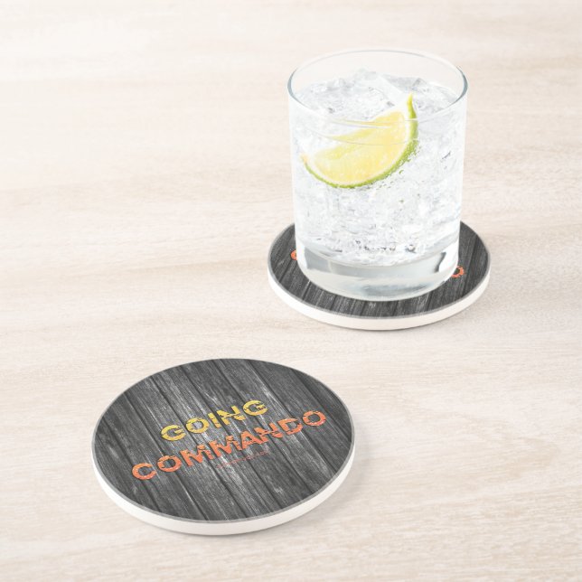 SlipperyJoe's going commando dive-bar energy grit  Coaster (Side)