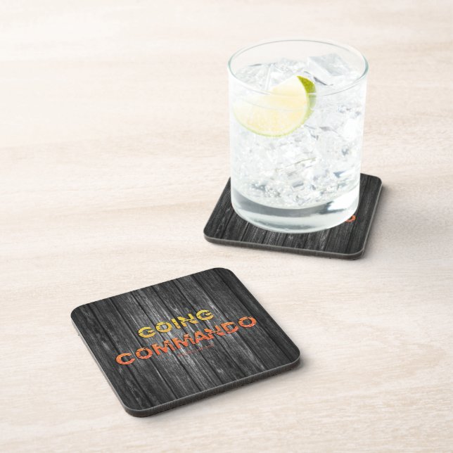 SlipperyJoe's going commando dive-bar energy grit  Coaster (Right Side)