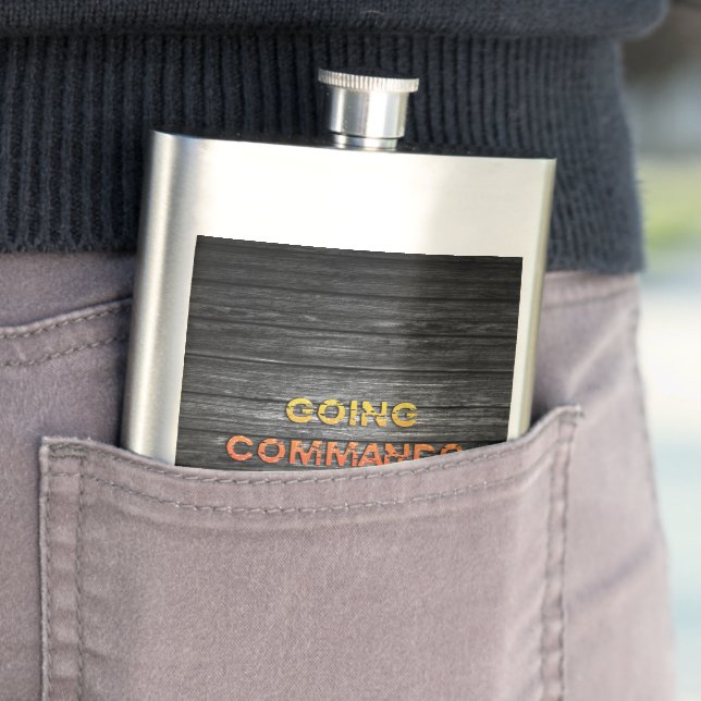 SlipperyJoe's going commando dive-bar energy grit  Hip Flask (In Situ)