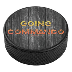 SlipperyJoe's going commando dive-bar energy grit Hockey Puck
