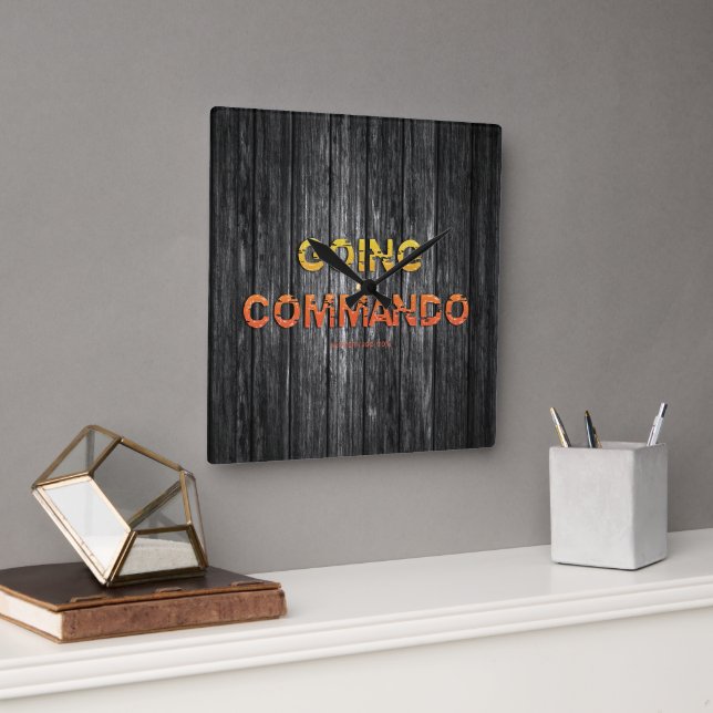 SlipperyJoe's going commando dive-bar energy grit  Square Wall Clock (Office)