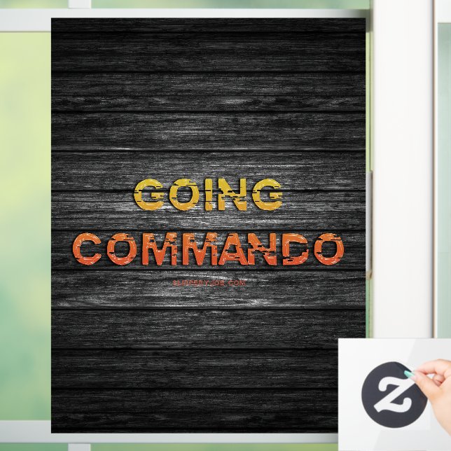 SlipperyJoe's going commando dive-bar energy grit  Window Cling (Home)