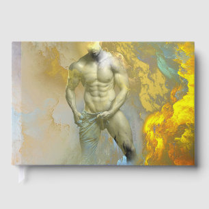 SlipperyJoe's grayscale muscular man physique yell Guest Book