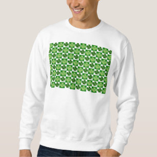 SlipperyJoe's green four-leaf clovers Saint Patric Sweatshirt