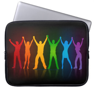 SlipperyJoe's group people holding hands forming l Laptop Sleeve