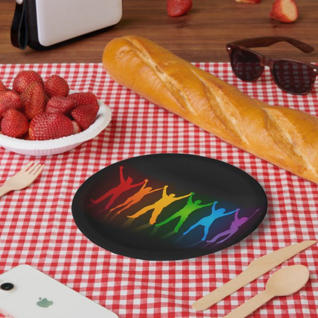 SlipperyJoe's group people holding hands forming l Paper Plate (Picnic)