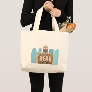 SlipperyJoe's hairy body bear body man unshaven ca Large Tote Bag