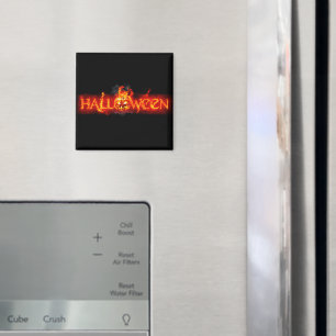 SlipperyJoe's Halloween massive fiery lettering ca Magnet