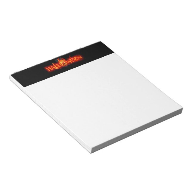 SlipperyJoe's Halloween massive fiery lettering ca Notepad (Angled)