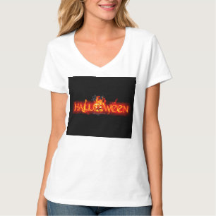 SlipperyJoe's Halloween massive fiery lettering ca T-Shirt
