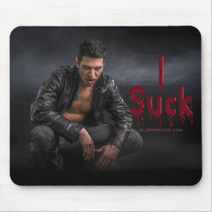 SlipperyJoe's Halloween pale vampiric figure fangs Mouse Mat