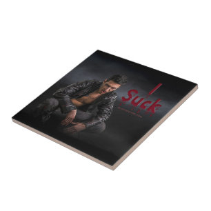 SlipperyJoe's Halloween pale vampiric figure fangs Tile