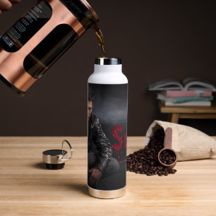 SlipperyJoe's Halloween pale vampiric figure fangs Water Bottle