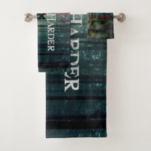 SlipperyJoe's Halloween shirtless muscular man bit Bath Towel Set