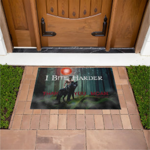 SlipperyJoe's Halloween shirtless muscular man bit Doormat