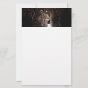 SlipperyJoe's Halloween transparent ghost-like man Stationery