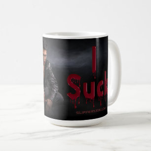 SlipperyJoe's Halloween vampire fangs suck Dracula Coffee Mug