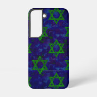 SlipperyJoe's Hanukkah green rows Stars of David c