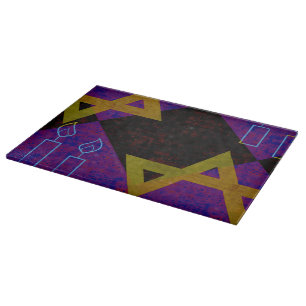 SlipperyJoe's Hanukkah-themed image golden yellow Cutting Board