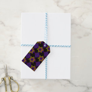 SlipperyJoe's Hanukkah-themed image golden yellow  Gift Tags