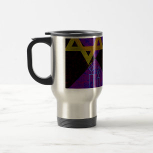 SlipperyJoe's Hanukkah-themed image golden yellow  Travel Mug