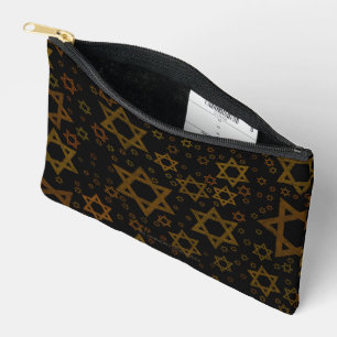 SlipperyJoe's Hanukkah-themed Star David artistic  Accessory Pouch
