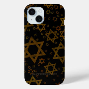 SlipperyJoe's Hanukkah-themed Star David artistic  iPhone 15 Case