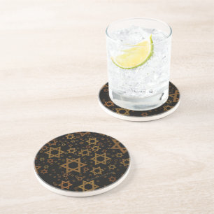SlipperyJoe's Hanukkah-themed Star David artistic  Coaster