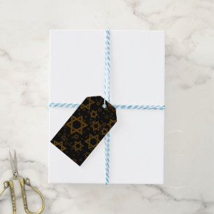 SlipperyJoe's Hanukkah-themed Star David artistic  Gift Tags