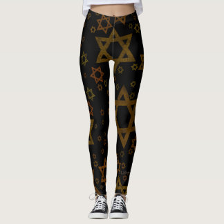 SlipperyJoe's Hanukkah-themed Star David artistic Leggings