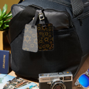 SlipperyJoe's Hanukkah-themed Star David artistic Luggage Tag
