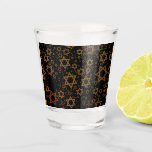 SlipperyJoe's Hanukkah-themed Star David artistic Shot Glass
