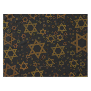 SlipperyJoe's Hanukkah-themed Star David artistic Tablecloth