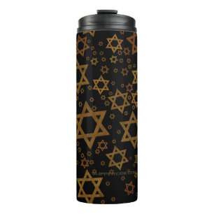SlipperyJoe's Hanukkah-themed Star David artistic  Thermal Tumbler