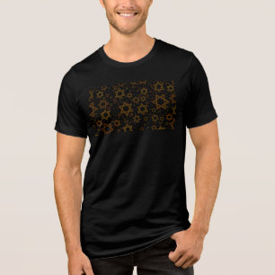 SlipperyJoe's Hanukkah-themed Star David artistic  Tri-Blend Shirt