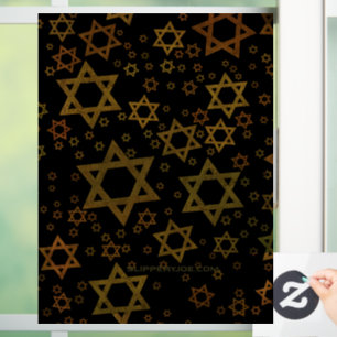 SlipperyJoe's Hanukkah-themed Star David artistic Window Cling