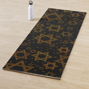 SlipperyJoe's Hanukkah-themed Star David artistic Yoga Mat