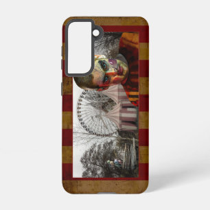 SlipperyJoe's Happy Halloween creepy man doll face Samsung Galaxy Case