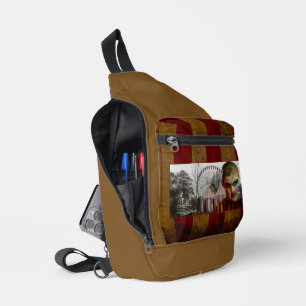SlipperyJoe's Happy Halloween creepy man doll face Sling Bag