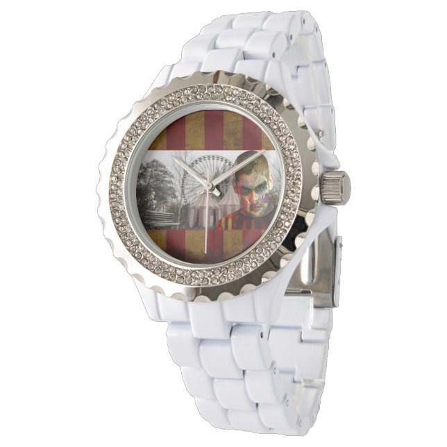 SlipperyJoe's Happy Halloween creepy man doll face Watch (Angled)