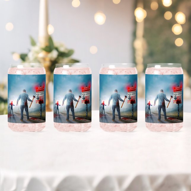 SlipperyJoe's Happy Halloween dead zombies scary b Can Glass (Insitu (Wedding))