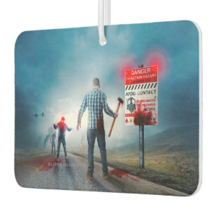 SlipperyJoe's happy Halloween glowing eyes zombies Car Air Freshener