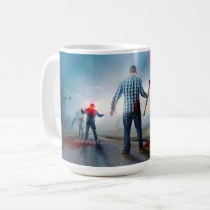 SlipperyJoe's happy Halloween glowing eyes zombies Coffee Mug