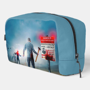 SlipperyJoe's happy Halloween glowing eyes zombies Dopp Kit