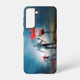 SlipperyJoe's happy Halloween glowing eyes zombies Samsung Galaxy Case